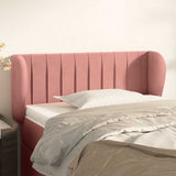 Vidaxl hoofdbord met randen 83x23x78 88 cm fluweel roze