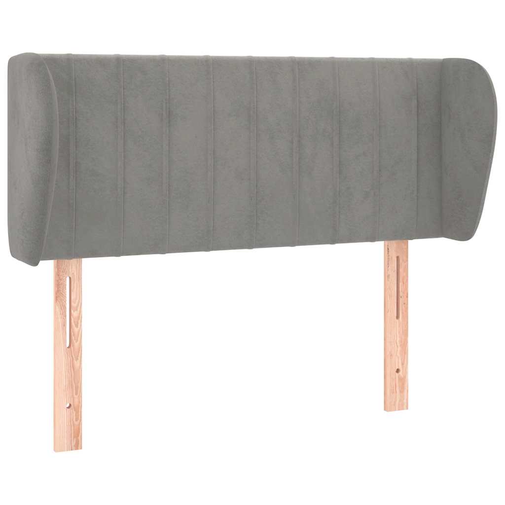 Vidaxl hoofdbord met randen 93x23x78 88 cm fluweel lichtgrijs