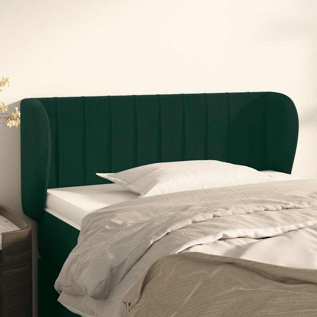 Vidaxl hoofdbord met randen 103x23x78 88 cm fluweel donkergroen