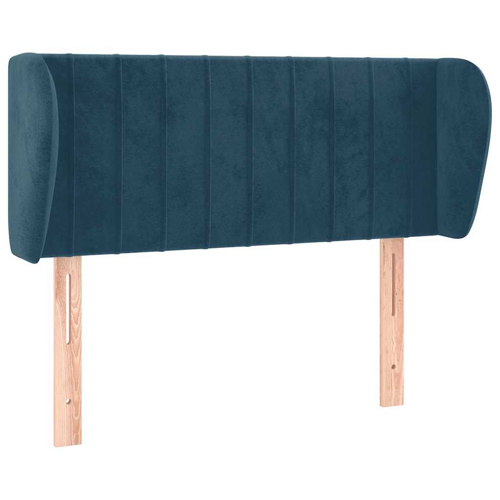 Vidaxl hoofdbord met randen 103x23x78 88 cm fluweel donkerblauw
