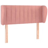 Vidaxl hoofdbord met randen 103x23x78 88 cm fluweel roze