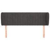Vidaxl hoofdbord met randen 147x23x78 88 cm fluweel donkergrijs
