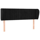 Vidaxl hoofdbord met randen 147x23x78 88 cm fluweel zwart