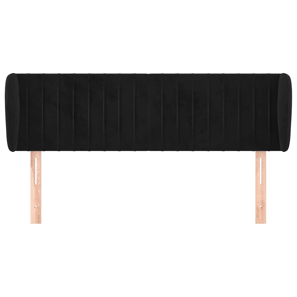 Vidaxl hoofdbord met randen 147x23x78 88 cm fluweel zwart