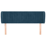 Vidaxl hoofdbord met randen 147x23x78 88 cm fluweel donkerblauw
