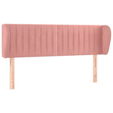 Vidaxl hoofdbord met randen 147x23x78 88 cm fluweel roze
