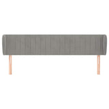 Vidaxl hoofdbord met randen 163x23x78 88 cm fluweel lichtgrijs