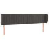 Vidaxl hoofdbord met randen 163x23x78 88 cm fluweel donkergrijs