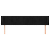 Vidaxl hoofdbord met randen 163x23x78 88 cm fluweel zwart
