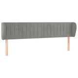 Vidaxl hoofdbord met randen 183x23x78 88 cm fluweel lichtgrijs