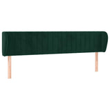 Vidaxl hoofdbord met randen 183x23x78 88 cm fluweel donkergroen