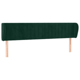 Vidaxl hoofdbord met randen 203x23x78 88 cm fluweel donkergroen