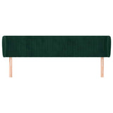 Vidaxl hoofdbord met randen 203x23x78 88 cm fluweel donkergroen