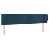 Vidaxl hoofdbord met randen 203x23x78 88 cm fluweel donkerblauw