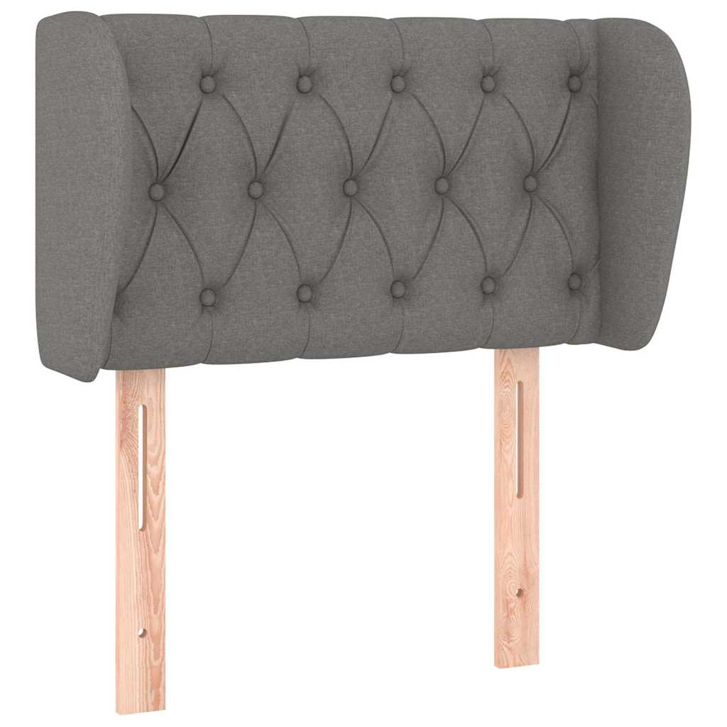 Vidaxl hoofdbord met randen 83x23x78 88 cm stof donkergrijs