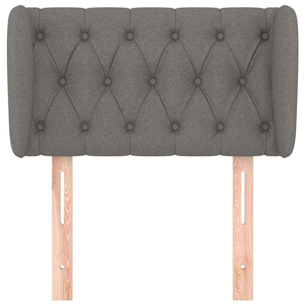 Vidaxl hoofdbord met randen 83x23x78 88 cm stof donkergrijs