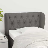 Vidaxl hoofdbord met randen 83x23x78 88 cm stof donkergrijs