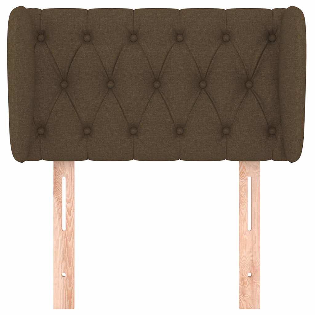 Vidaxl hoofdbord met randen 83x23x78 88 cm stof donkerbruin