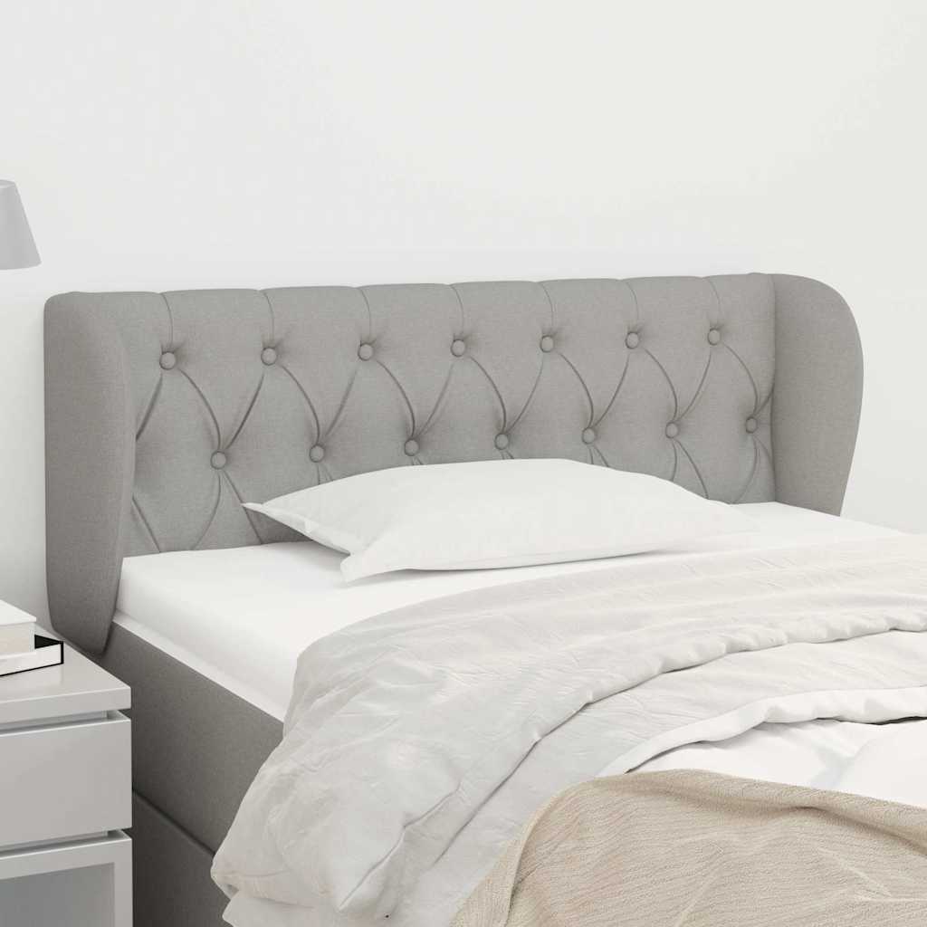 Vidaxl hoofdbord met randen 93x23x78 88 cm stof lichtgrijs