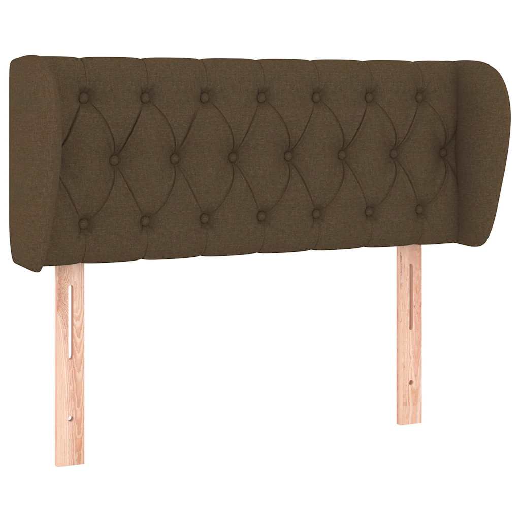Vidaxl hoofdbord met randen 93x23x78 88 cm stof donkerbruin
