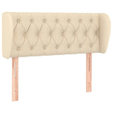 Vidaxl hoofdbord met randen 93x23x78 88 cm stof crèmekleurig