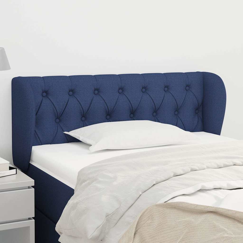 Vidaxl hoofdbord met randen 93x23x78 88 cm stof blauw