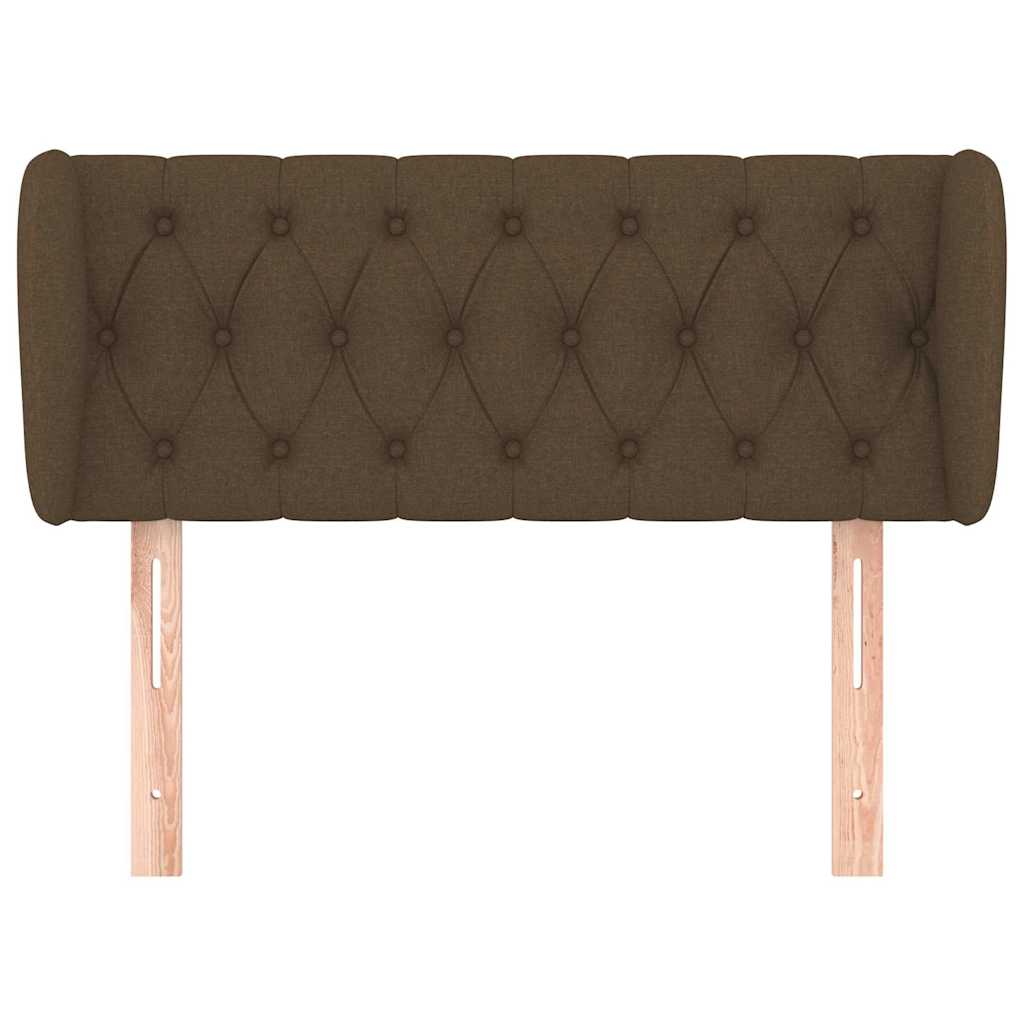 Vidaxl hoofdbord met randen 103x23x78 88 cm stof donkerbruin