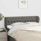 Vidaxl hoofdbord met randen 147x23x78 88 cm stof donkergrijs