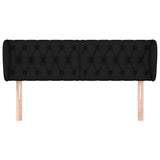 Vidaxl hoofdbord met randen 147x23x78 88 cm stof zwart