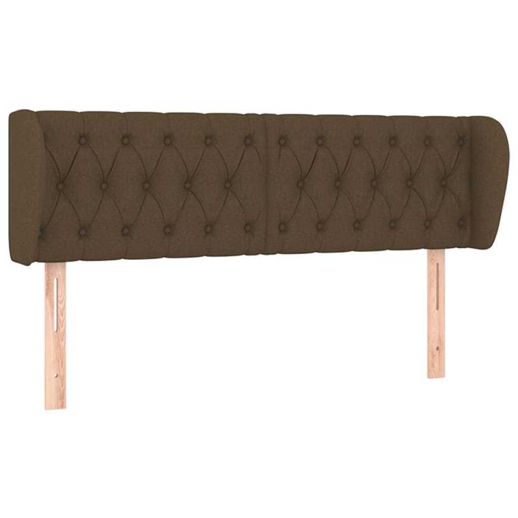 Vidaxl hoofdbord met randen 147x23x78 88 cm stof donkerbruin