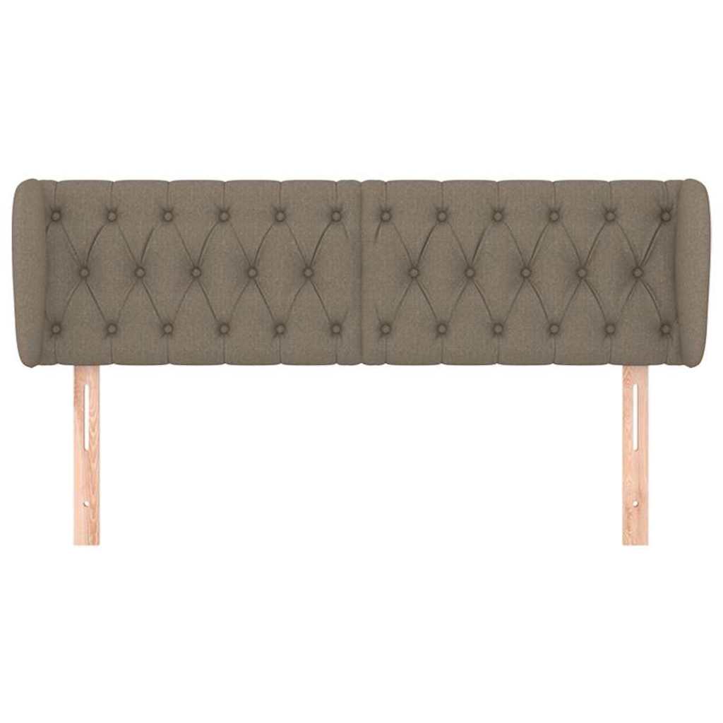 Vidaxl hoofdbord met randen 147x23x78 88 cm stof taupe