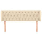 Vidaxl hoofdbord met randen 147x23x78 88 cm stof crèmekleurig