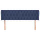 Vidaxl hoofdbord met randen 147x23x78 88 cm stof blauw