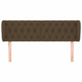 Vidaxl hoofdbord met randen 163x23x78 88 cm stof donkerbruin