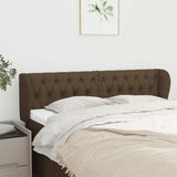 Vidaxl hoofdbord met randen 163x23x78 88 cm stof donkerbruin