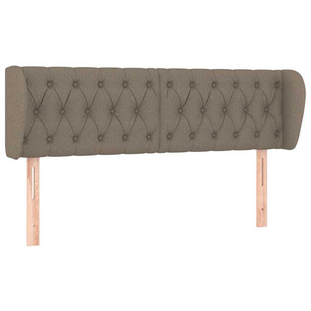 Vidaxl hoofdbord met randen 163x23x78 88 cm stof taupe