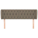 Vidaxl hoofdbord met randen 163x23x78 88 cm stof taupe