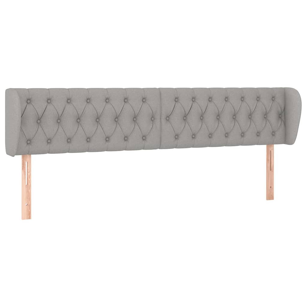 Vidaxl hoofdbord met randen 183x23x78 88 cm stof lichtgrijs