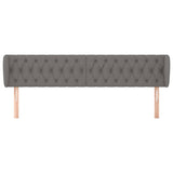 Vidaxl hoofdbord met randen 183x23x78 88 cm stof donkergrijs