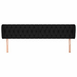Vidaxl hoofdbord met randen 183x23x78 88 cm stof zwart