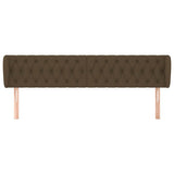 Vidaxl hoofdbord met randen 183x23x78 88 cm stof donkerbruin