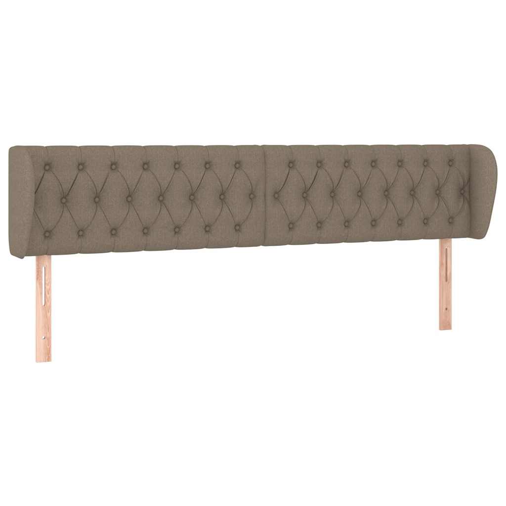 Vidaxl hoofdbord met randen 183x23x78 88 cm stof taupe
