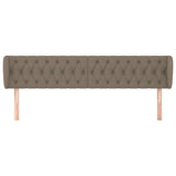 Vidaxl hoofdbord met randen 183x23x78 88 cm stof taupe
