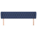 Vidaxl hoofdbord met randen 183x23x78 88 cm stof blauw