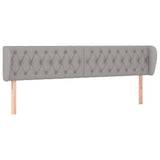 Vidaxl hoofdbord met randen 203x23x78 88 cm stof lichtgrijs