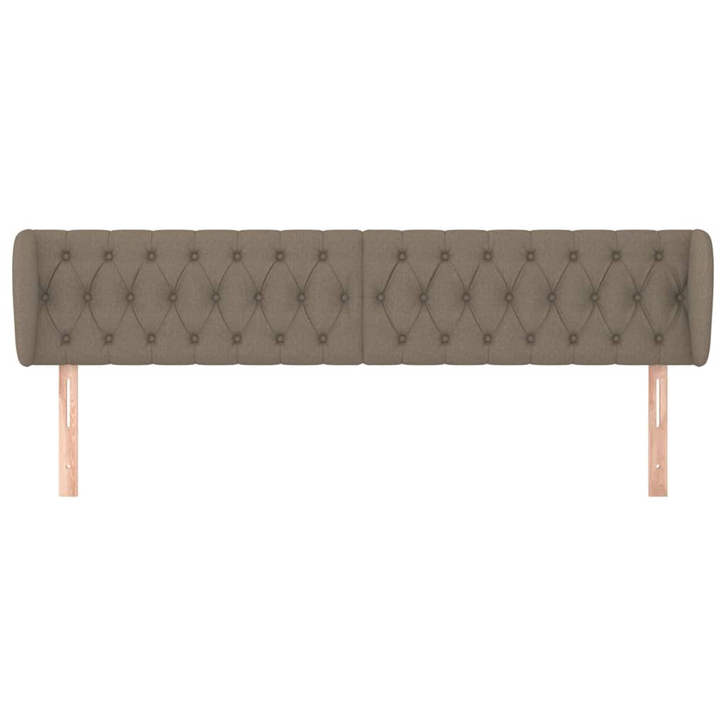 Vidaxl hoofdbord met randen 203x23x78 88 cm stof taupe
