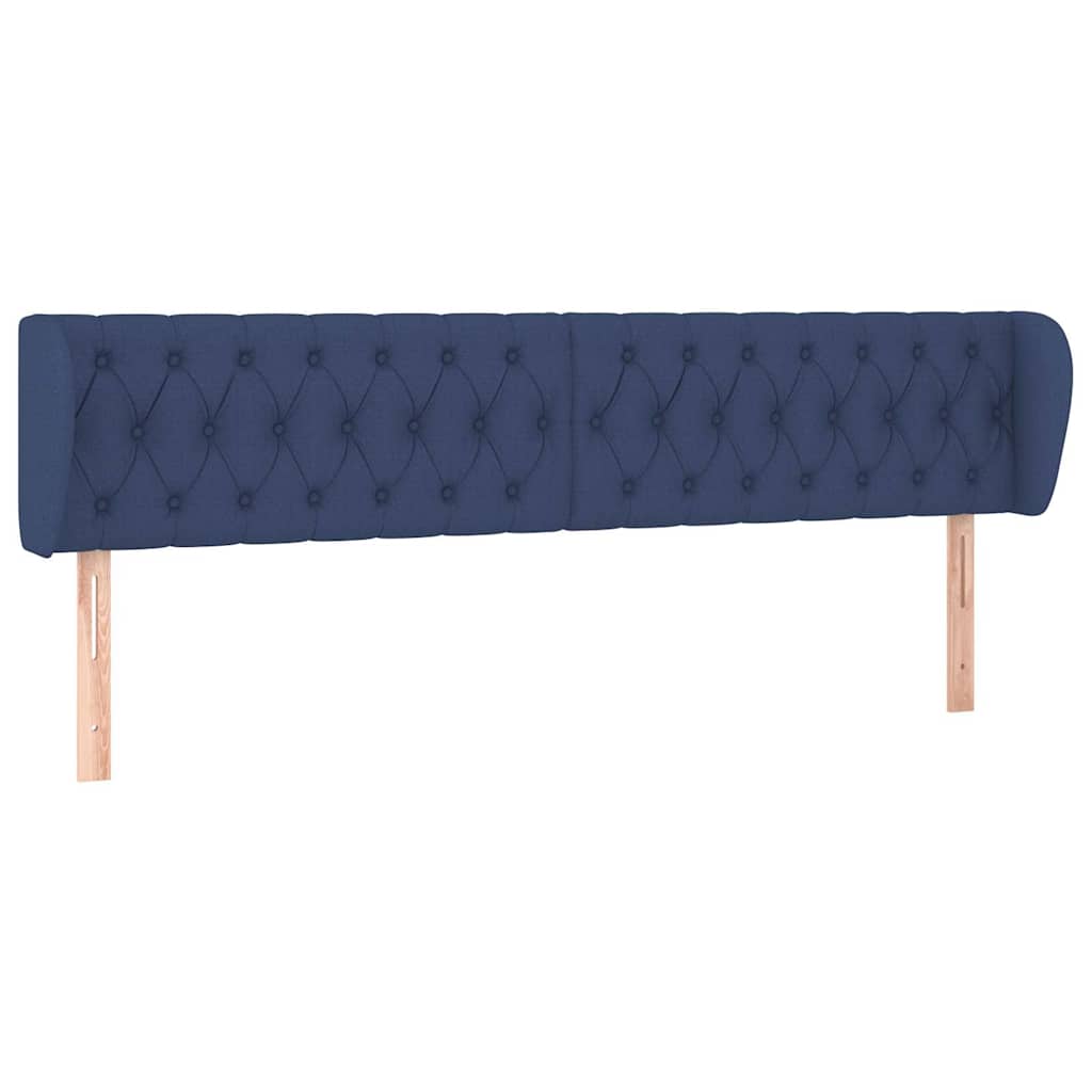 Vidaxl hoofdbord met randen 203x23x78 88 cm stof blauw