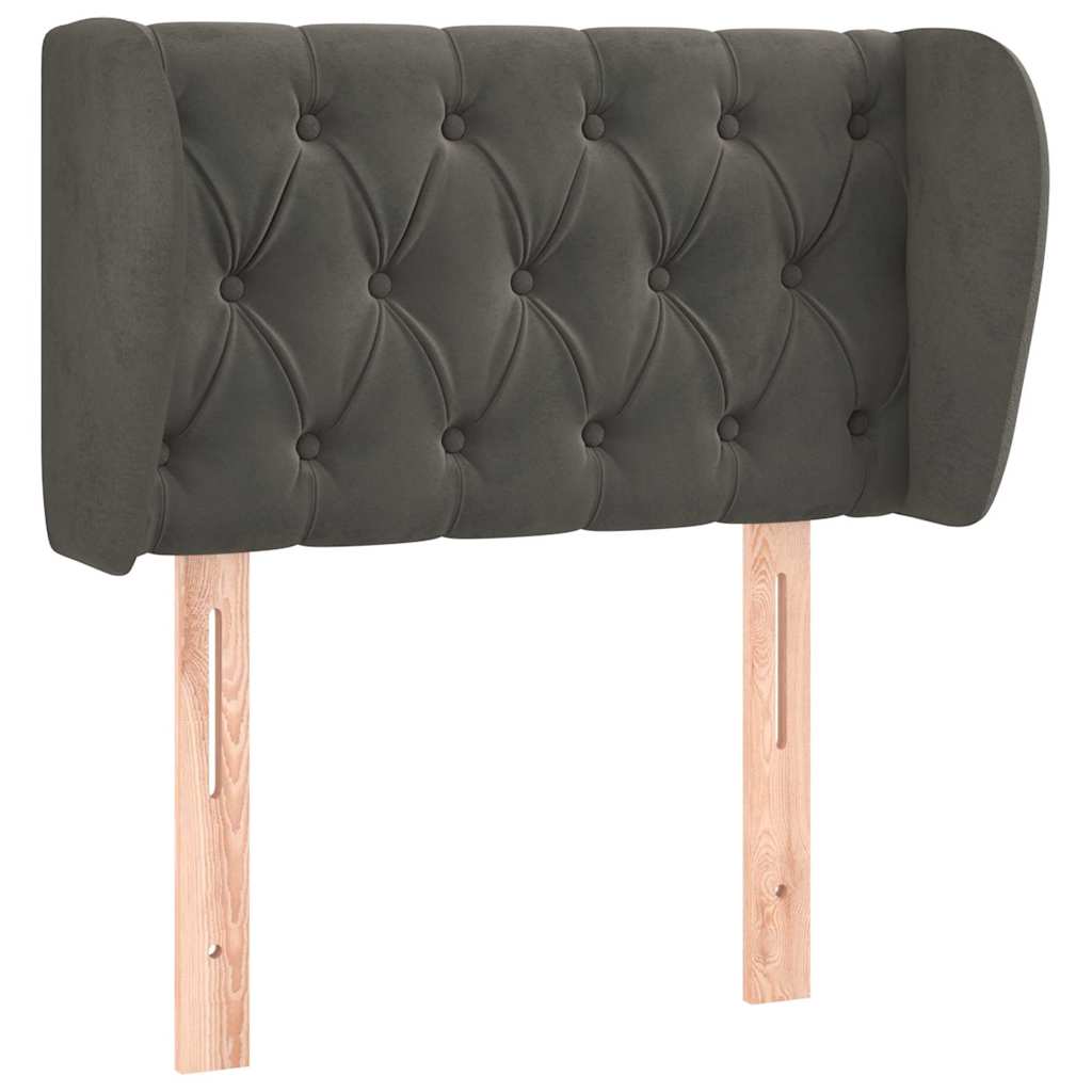 Vidaxl hoofdbord met randen 83x23x78 88 cm fluweel donkergrijs