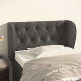 Vidaxl hoofdbord met randen 83x23x78 88 cm fluweel donkergrijs
