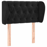 Vidaxl hoofdbord met randen 83x23x78 88 cm fluweel zwart